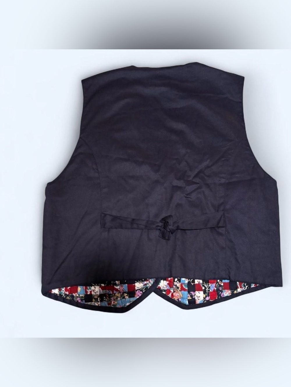 Vintage 90s Paul Harris Design Patchwork Quilted Vest Cottagecore Folk Art L - Picture 2 of 4